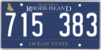 RI license plate 715383