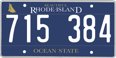 RI license plate 715384
