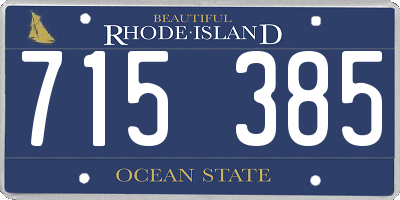RI license plate 715385