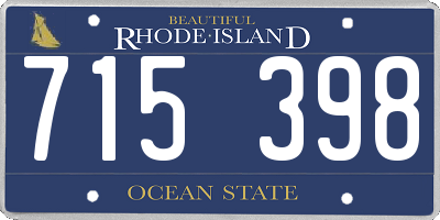 RI license plate 715398
