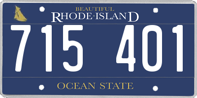 RI license plate 715401