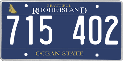 RI license plate 715402