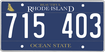 RI license plate 715403