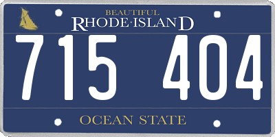 RI license plate 715404