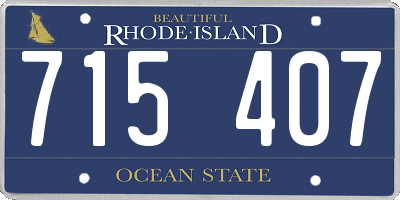 RI license plate 715407