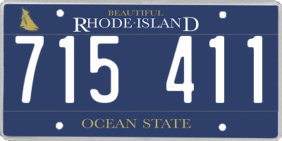 RI license plate 715411