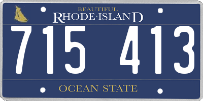 RI license plate 715413