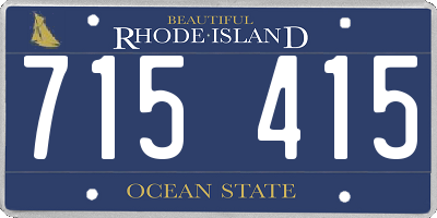RI license plate 715415