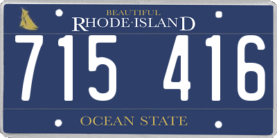 RI license plate 715416