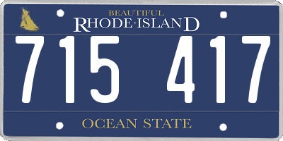 RI license plate 715417