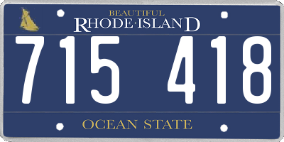 RI license plate 715418