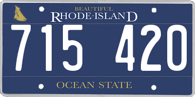 RI license plate 715420