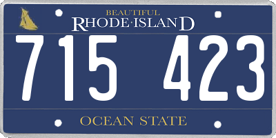 RI license plate 715423