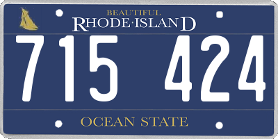 RI license plate 715424