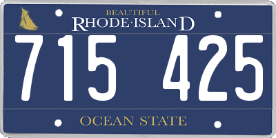 RI license plate 715425