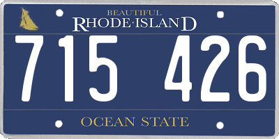 RI license plate 715426