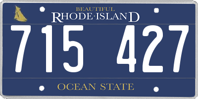 RI license plate 715427