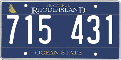 RI license plate 715431