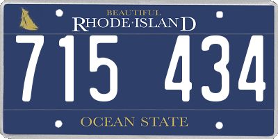 RI license plate 715434