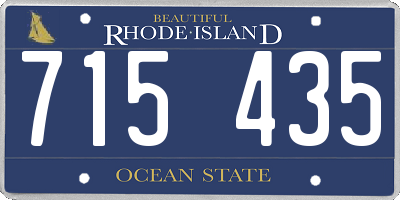 RI license plate 715435