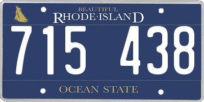 RI license plate 715438