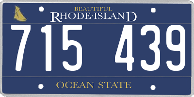 RI license plate 715439