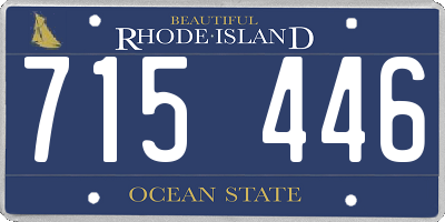 RI license plate 715446