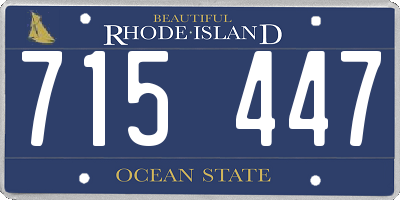 RI license plate 715447
