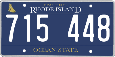 RI license plate 715448