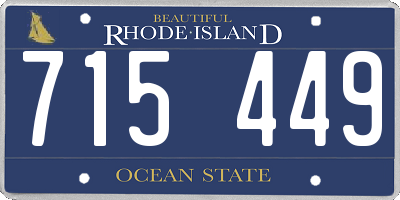 RI license plate 715449