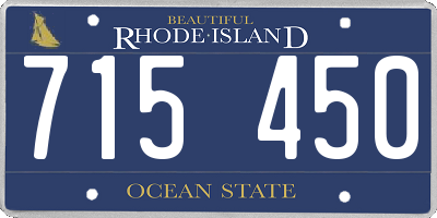 RI license plate 715450