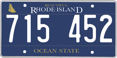 RI license plate 715452