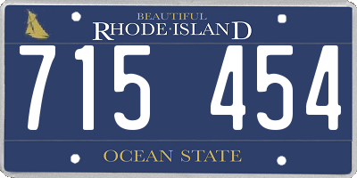 RI license plate 715454