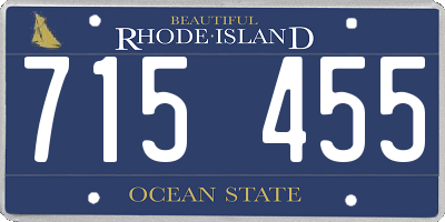 RI license plate 715455