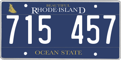 RI license plate 715457