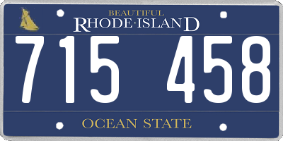 RI license plate 715458