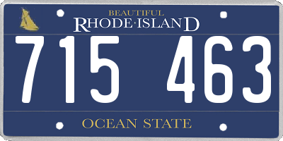 RI license plate 715463
