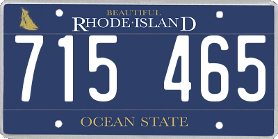 RI license plate 715465