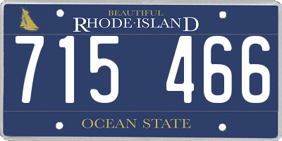 RI license plate 715466