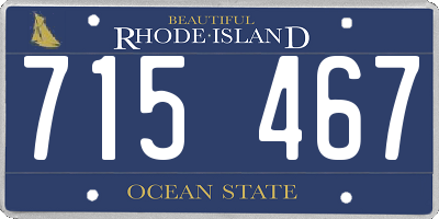 RI license plate 715467