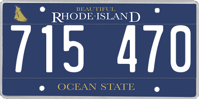 RI license plate 715470