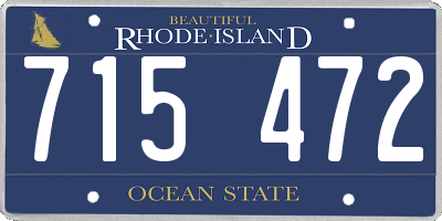 RI license plate 715472