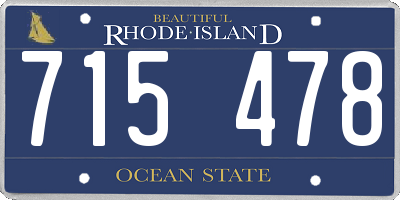 RI license plate 715478