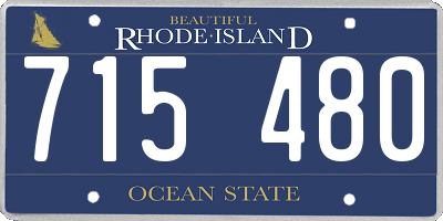 RI license plate 715480