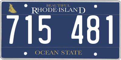 RI license plate 715481