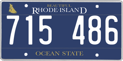 RI license plate 715486