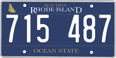 RI license plate 715487
