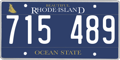 RI license plate 715489