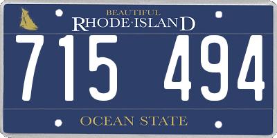 RI license plate 715494