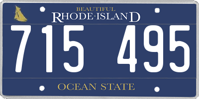 RI license plate 715495